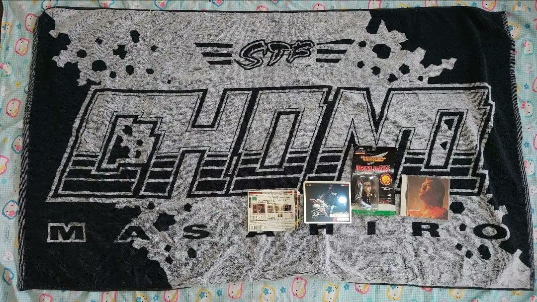 セット 蝶野正洋 デスクトップデコラ タオル フィギュア CD マウスパッド他