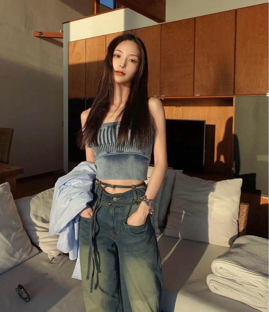 melt the lady rib tube tops チューブトップ トップス