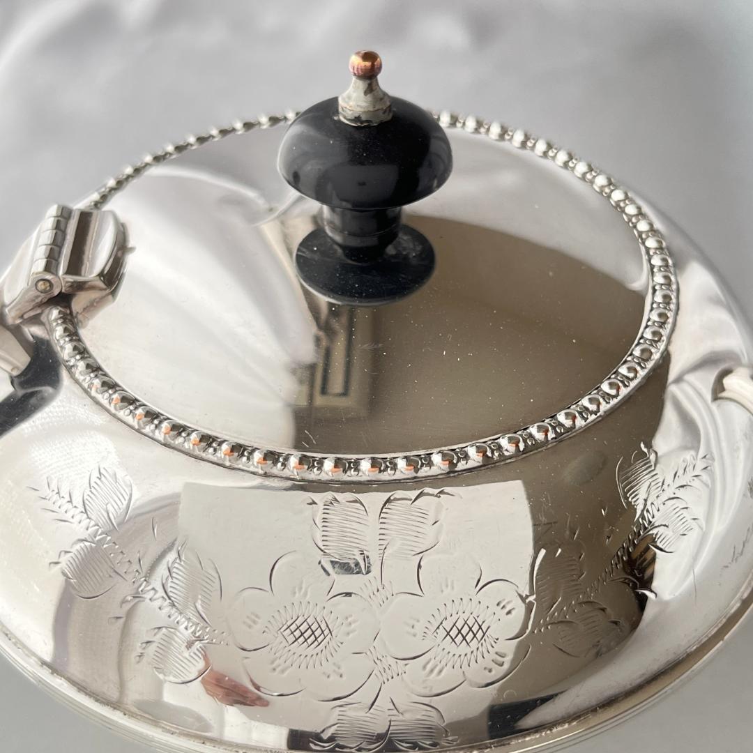 【英国】 パールとエングレイブのティーセット 3点 ティーポット