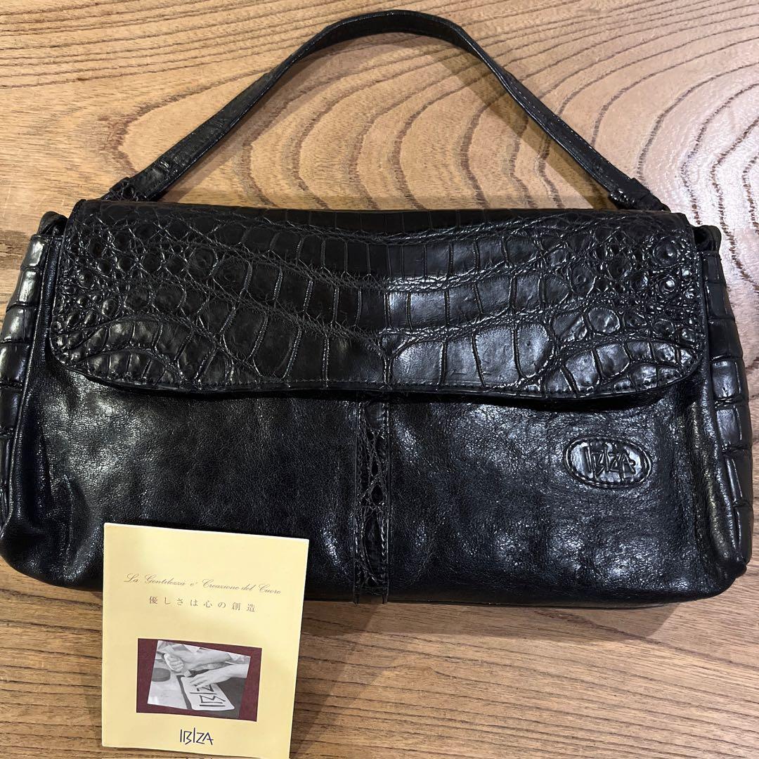 ibiza イビザ クロコダイル 手提げバッグ 美品