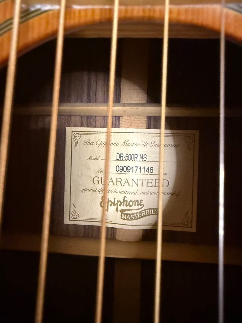 【美品】Epiphone Masterbilt DR-500RNS Hケース付