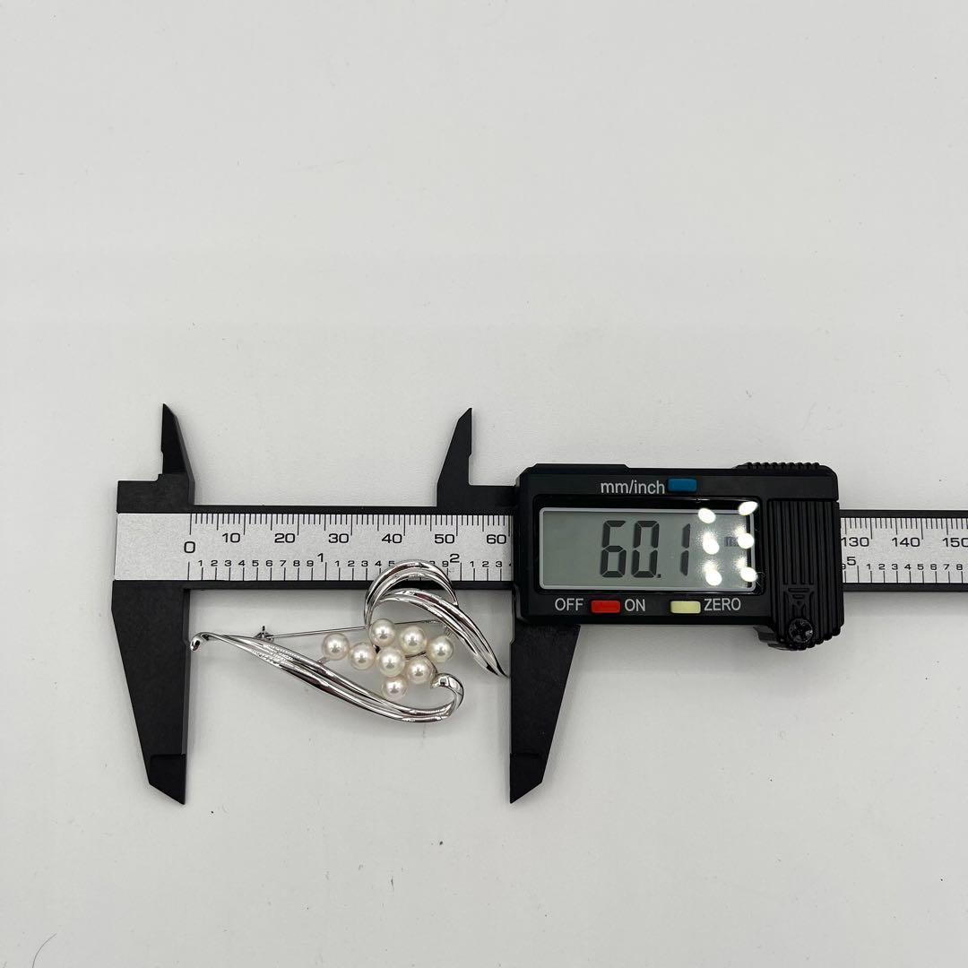 【美品✨】MIKIMOTO ブローチ 8粒 パール 本真珠 フラワー シルバー