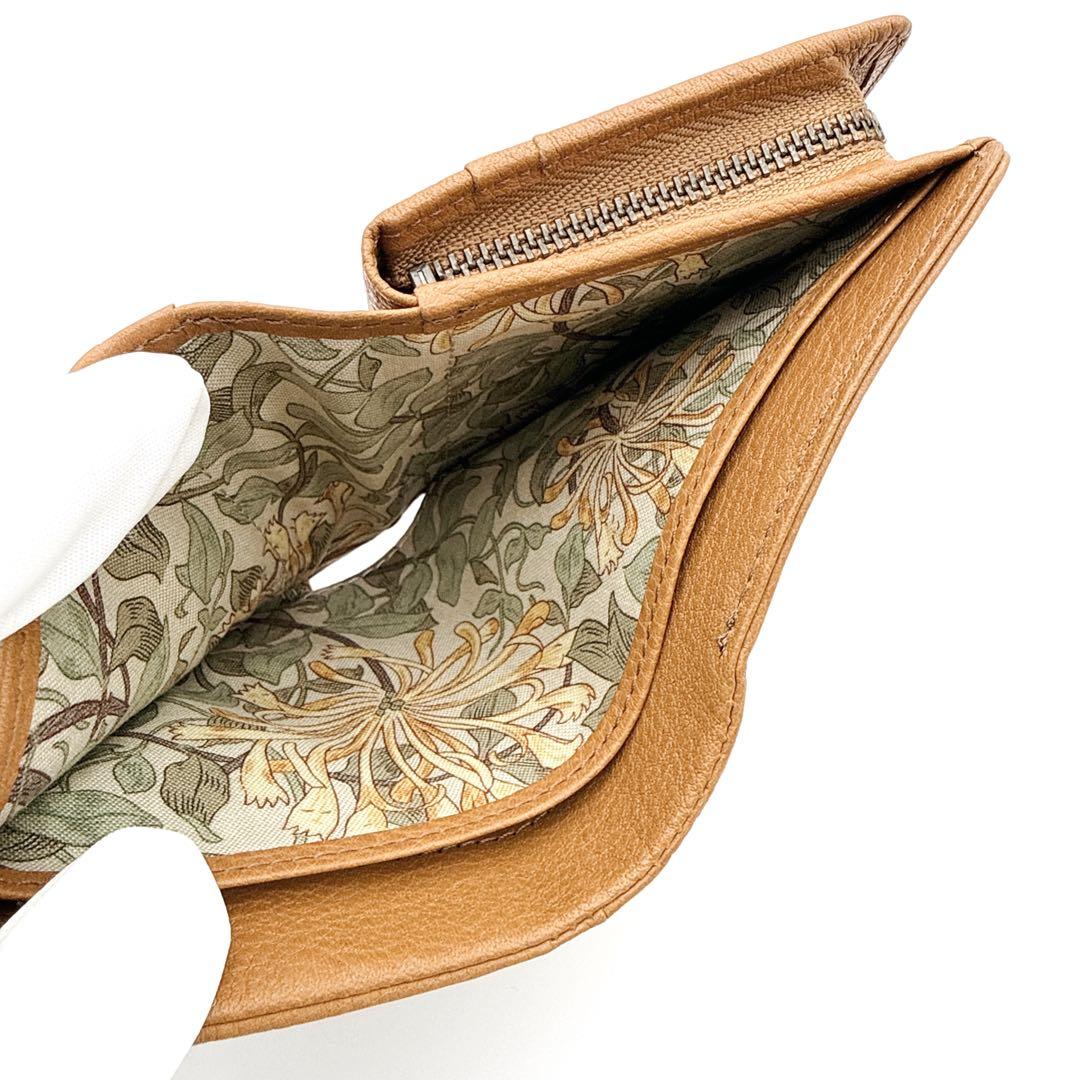 【美品】Dakota 二つ折り財布 コンパクト 本革 馬蹄 L字ファスナー