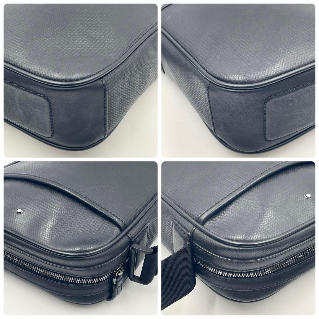 【美品】モンブラン マイスターシュテュックエンボス 本革 ショルダーバッグ