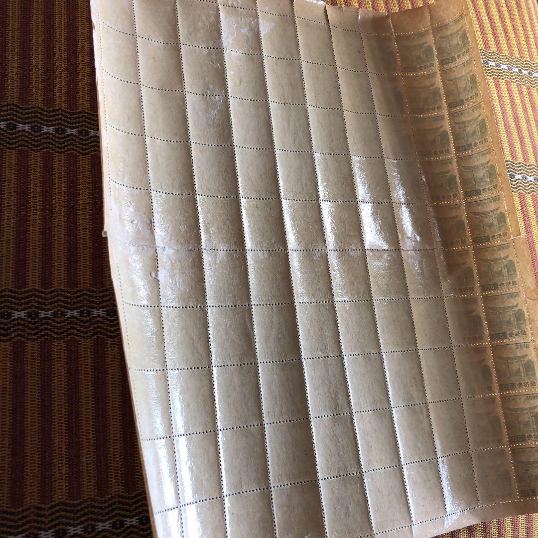 カタログ価格６万円！昭和14年 第一次昭和切手厳島神社30銭切手100枚シート！
