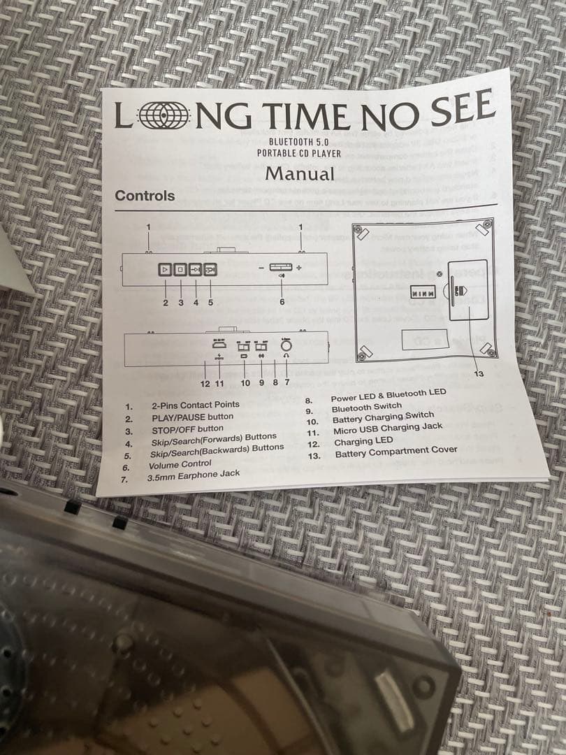 Bluetooth対応 CDプレーヤー Long Time No See