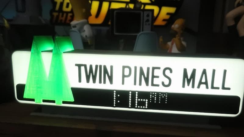 バックトゥザフューチャー TWIN PINES MALL 電飾看板 模型