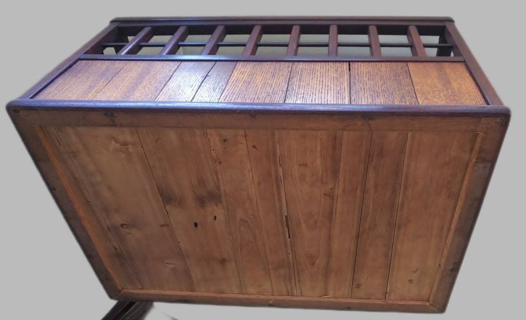 【匿名配送＆送料込】木製　箱火鉢 アンティーク 古道具　手あぶり