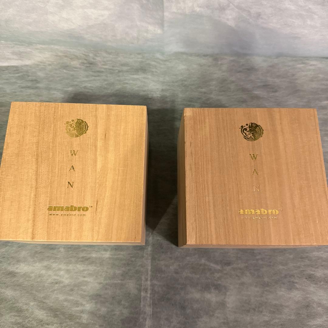 amabro WAN 漆椀　ペア【鳳凰、菊鶴】　桐箱入り　アマブロ