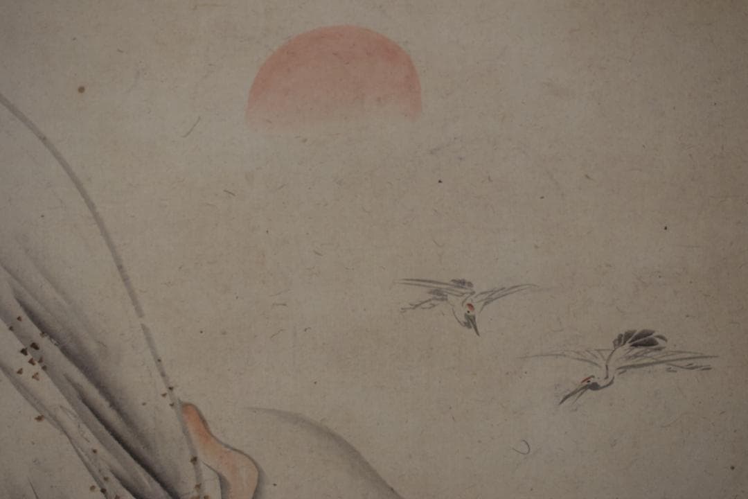 作者不詳/若松鶴亀図/掛軸☆宝船☆Z-130