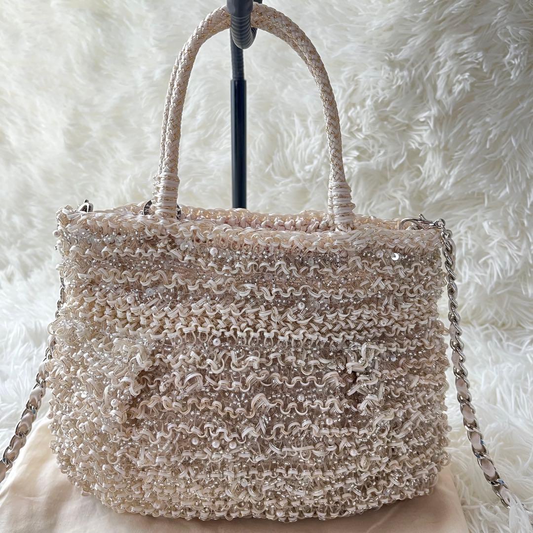 【ゆう】ANTEPRIMAワイヤーバッグ 2way シルバーベージュ