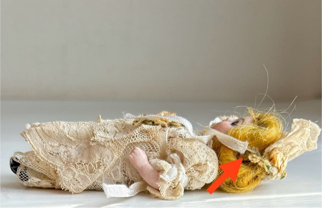 アンティーク　ミニョネット　オールビスクドール　10cm