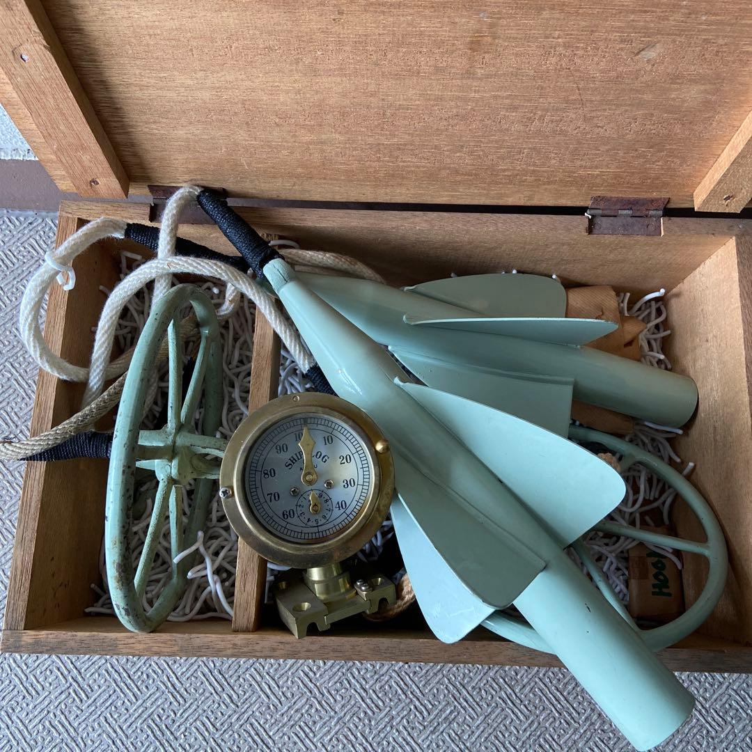 シップログ　船舶速度計（木箱入）