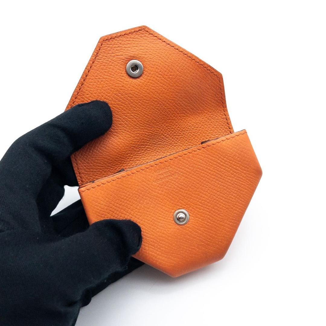 【極美品】HERMES ルヴァンキャトル　ケース　小銭入れ　オレンジ