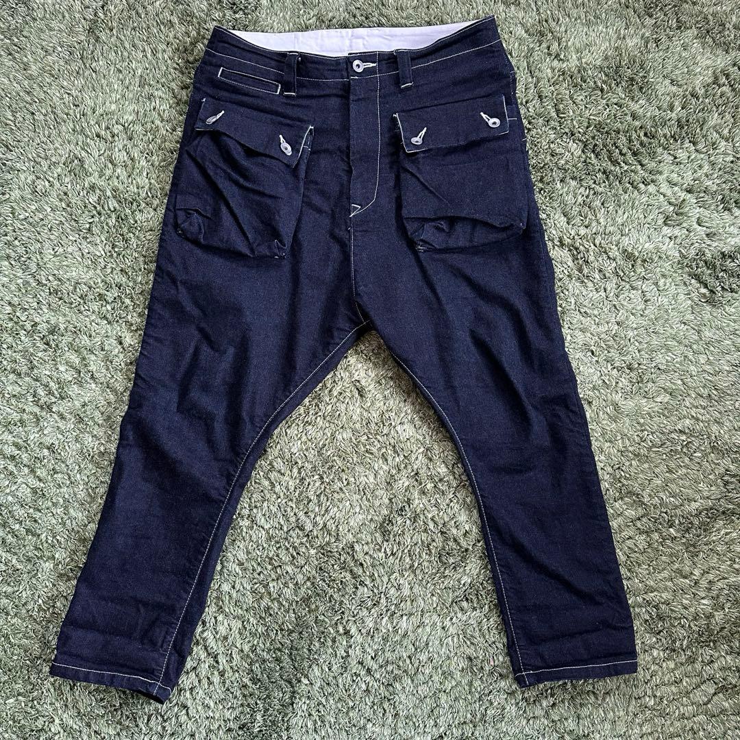 ネイタルデザイン G55 濃紺 フラップ サルエル デニムパンツ W32