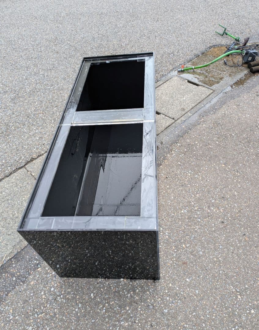 美品！！1200×450×4504面ブラックアクリル水槽　※送料込み！