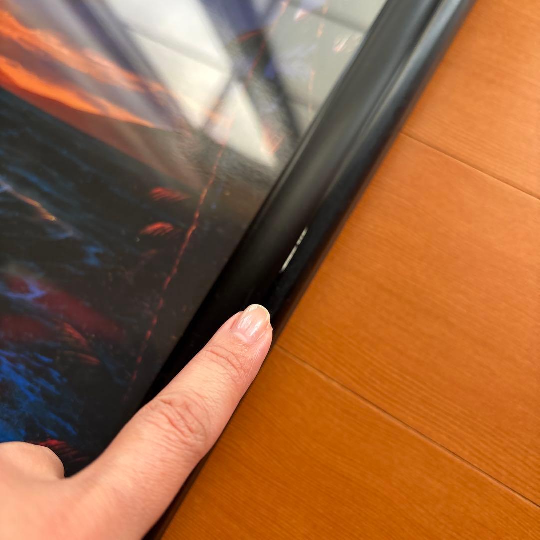 ラッセン　ロマンスオブザシー　夕日　サンセット　クジラ　風景　版画　額入り