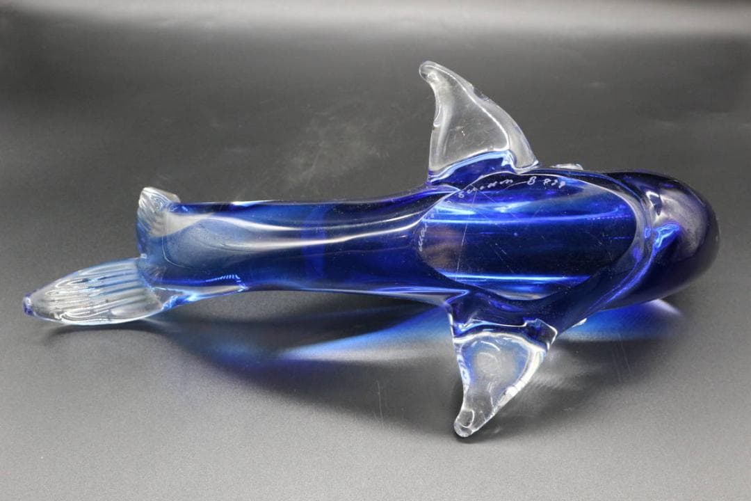 Marcolin クジラ クリスタルガラス オブジェ スウェーデン製 マルコリン