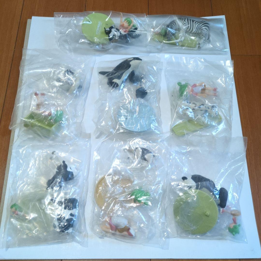 よつばと　しろとくろのどうぶつ　フィギュア　８点セット