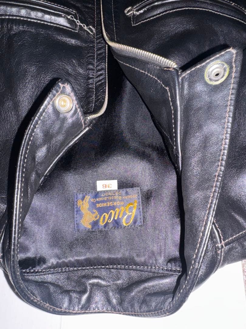 リアルマッコイズ BUCO シングル レザー ライダース ジャケット J-100