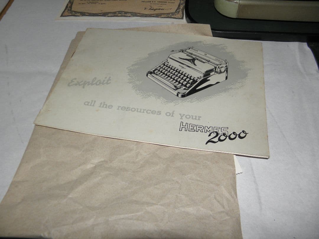 極希少・完動品】HERMES 2000 タイプライター 1953年製 付属品完備