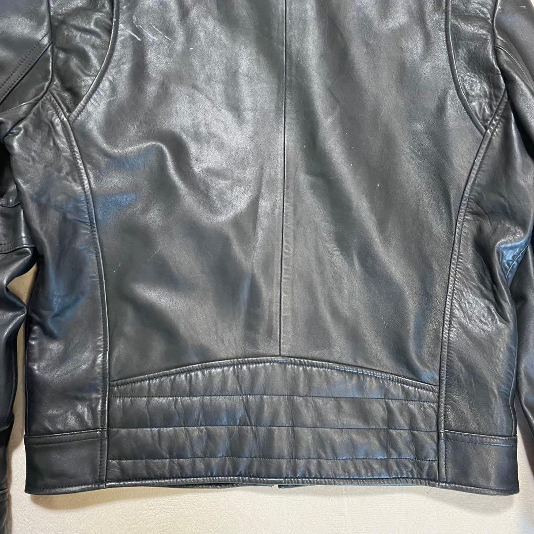 HARLEYDAVIDSON レザージャケット　シングルライダース　刺繍ロゴ M