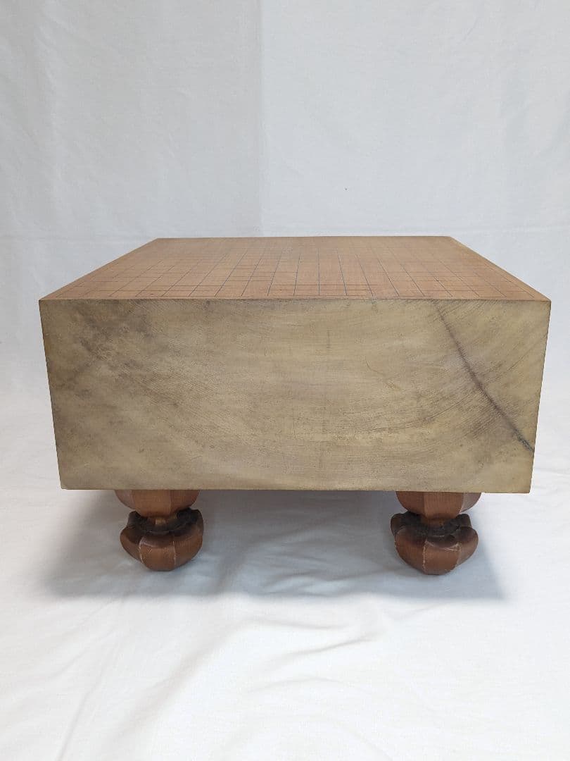 木製囲碁盤 碁石セット 脚付き へそあり 蛤碁石