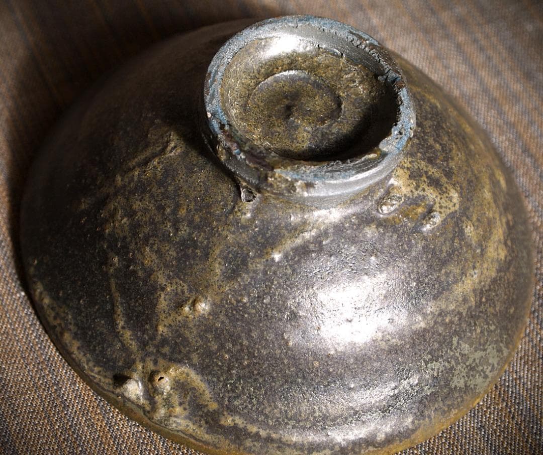 人気作家★加地学【師：森岡成好】★窯変黒茶碗D