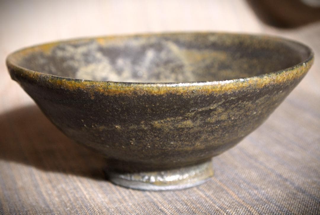 人気作家★加地学【師：森岡成好】★窯変黒茶碗D