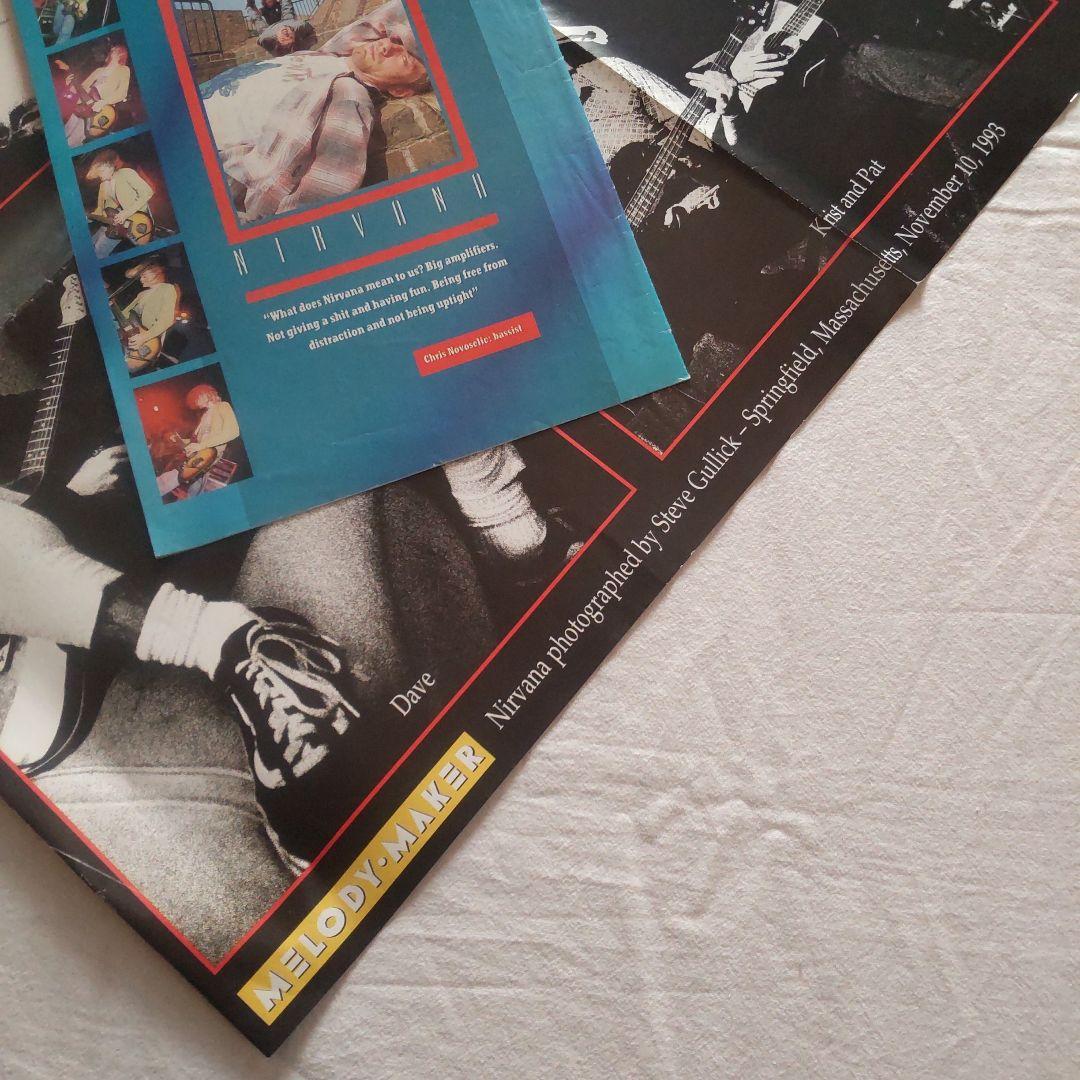 ①MELODY·MAKER　付録　NIRVANA　両面ポスター　小冊子