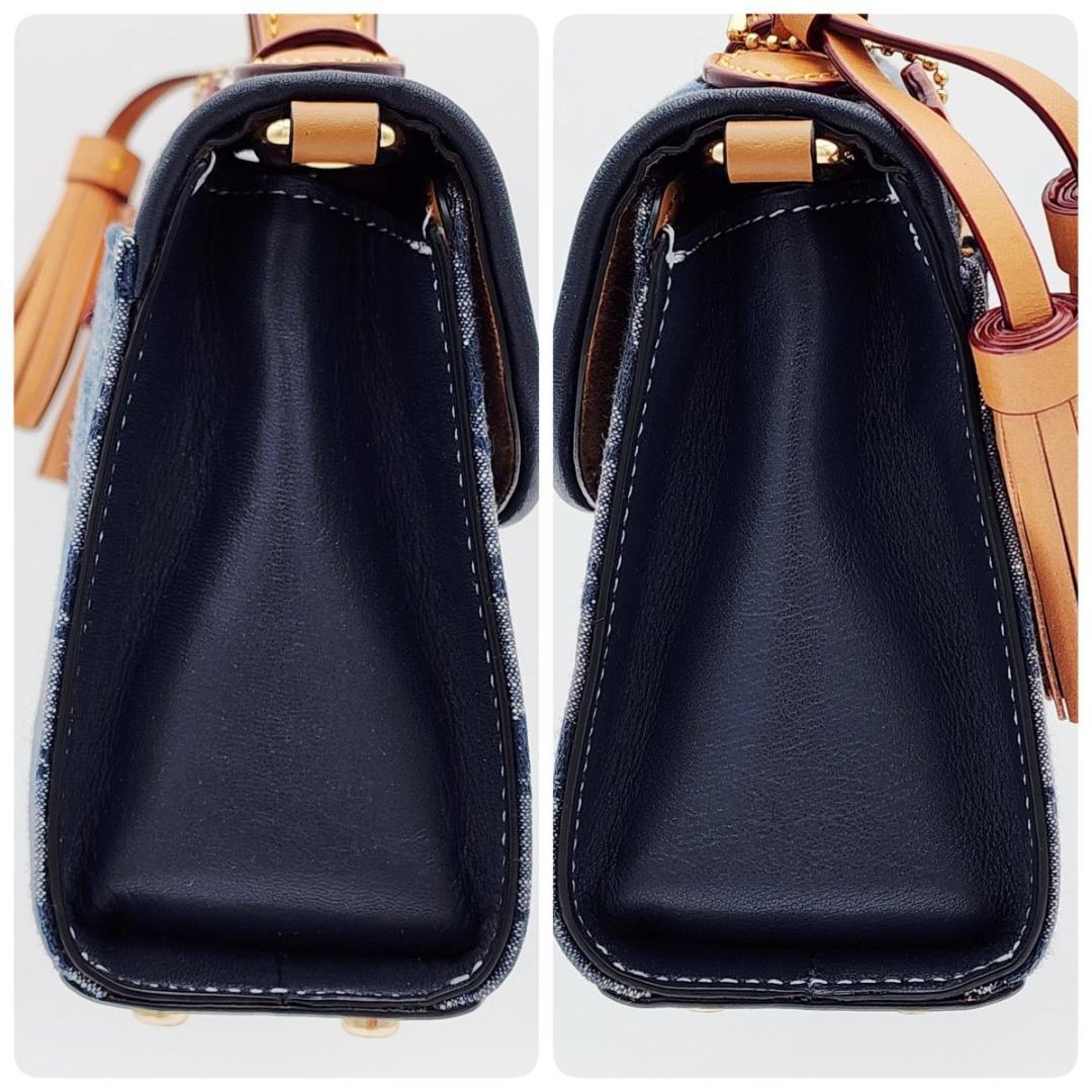 極美品 COACH コーチ クリオ トップ ハンドル シグネチャー C8513.