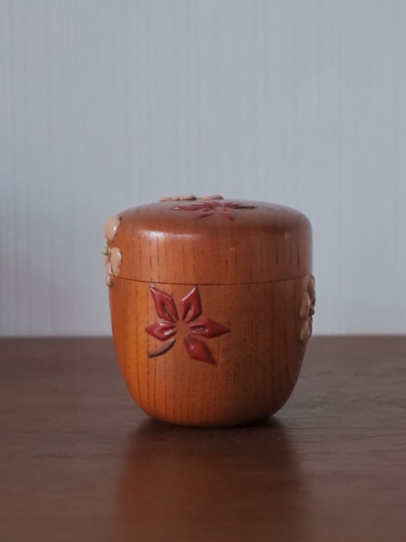 佐伯光宣　茂利漆　棗　漆工芸　茶入れ　茶道具　茶器　箱付　Q2224