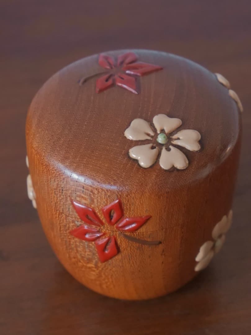 佐伯光宣　茂利漆　棗　漆工芸　茶入れ　茶道具　茶器　箱付　Q2224