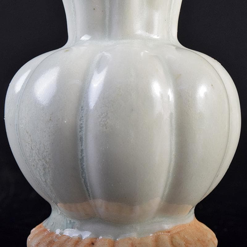 中国　宋代　青白磁　瓜型瓶　一對　M　R8819