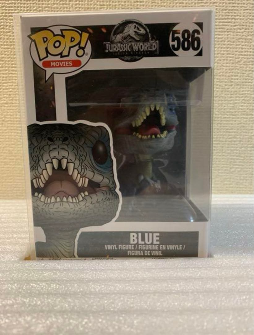 新品 586 FunkoPOP ブルー ジュラシックワールド 専用クリアケース付