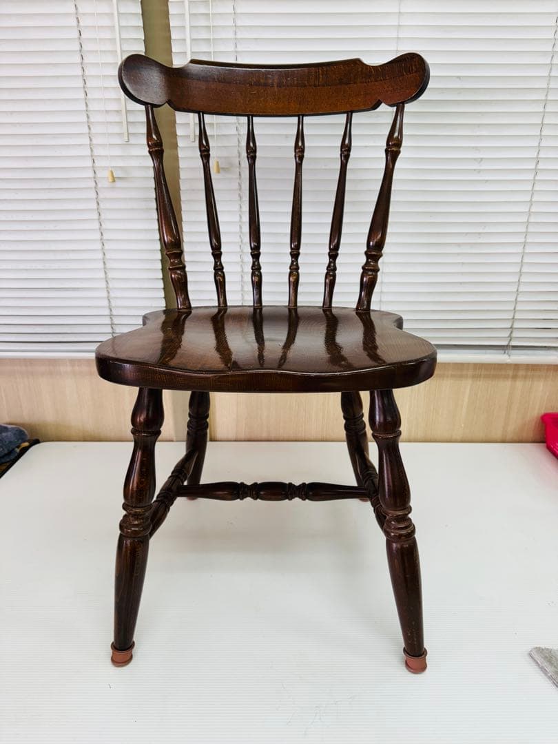 柏木工　ウィンザー　スピンドル　木製　ダイニングチェア　ビンテージ　昭和レトロ