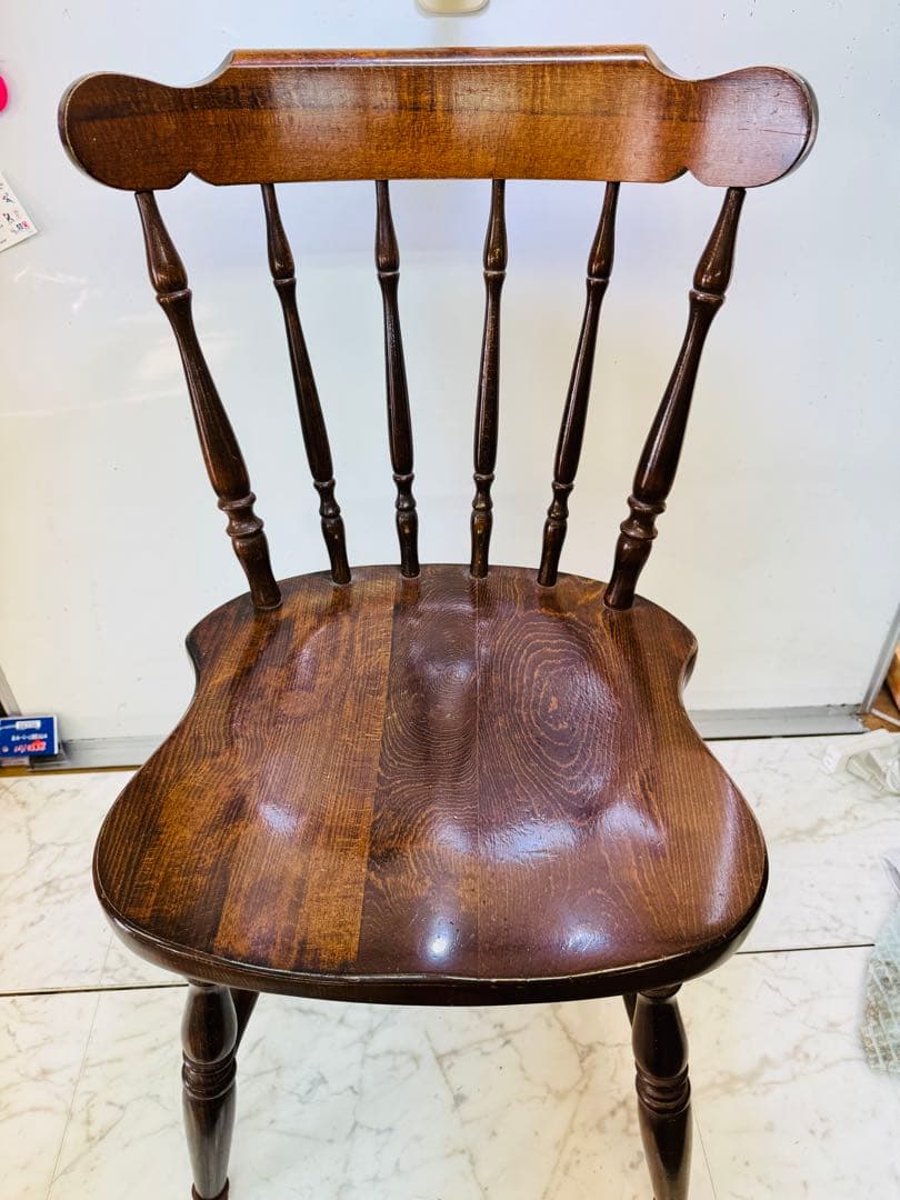 柏木工　ウィンザー　スピンドル　木製　ダイニングチェア　ビンテージ　昭和レトロ