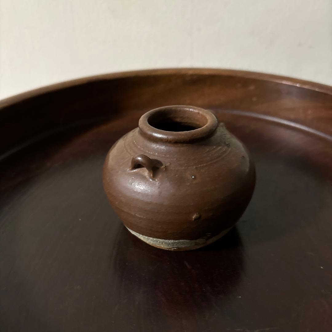 古瀬戸水滴　古道具　アンティーク　骨董　古備前　花器　古民芸　検:李朝　白洲正子