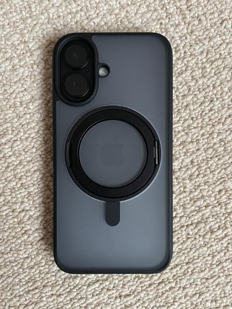 NIMASO iPhone 16 用 ケース 縦横両対応 360°回転スタンドm