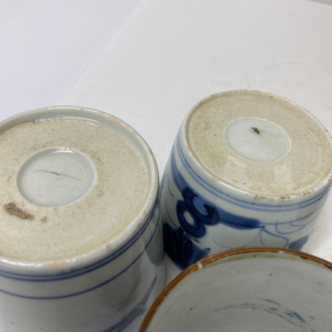 古伊万里　染付蕎麦猪口　13客　東さ7-0409②