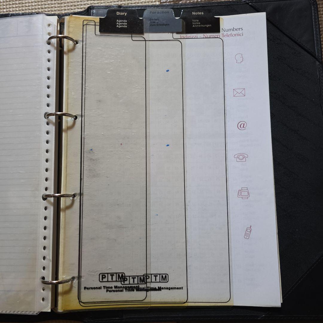 イタリア製ＰＴＭオーガナイザー　イタリアンカーフレザー　ヴィンテージ　A4サイズ