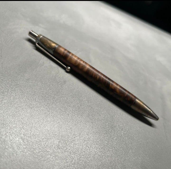 野原工芸 スタンダードボールペン マーブルウッド 玉クリップ リメイク