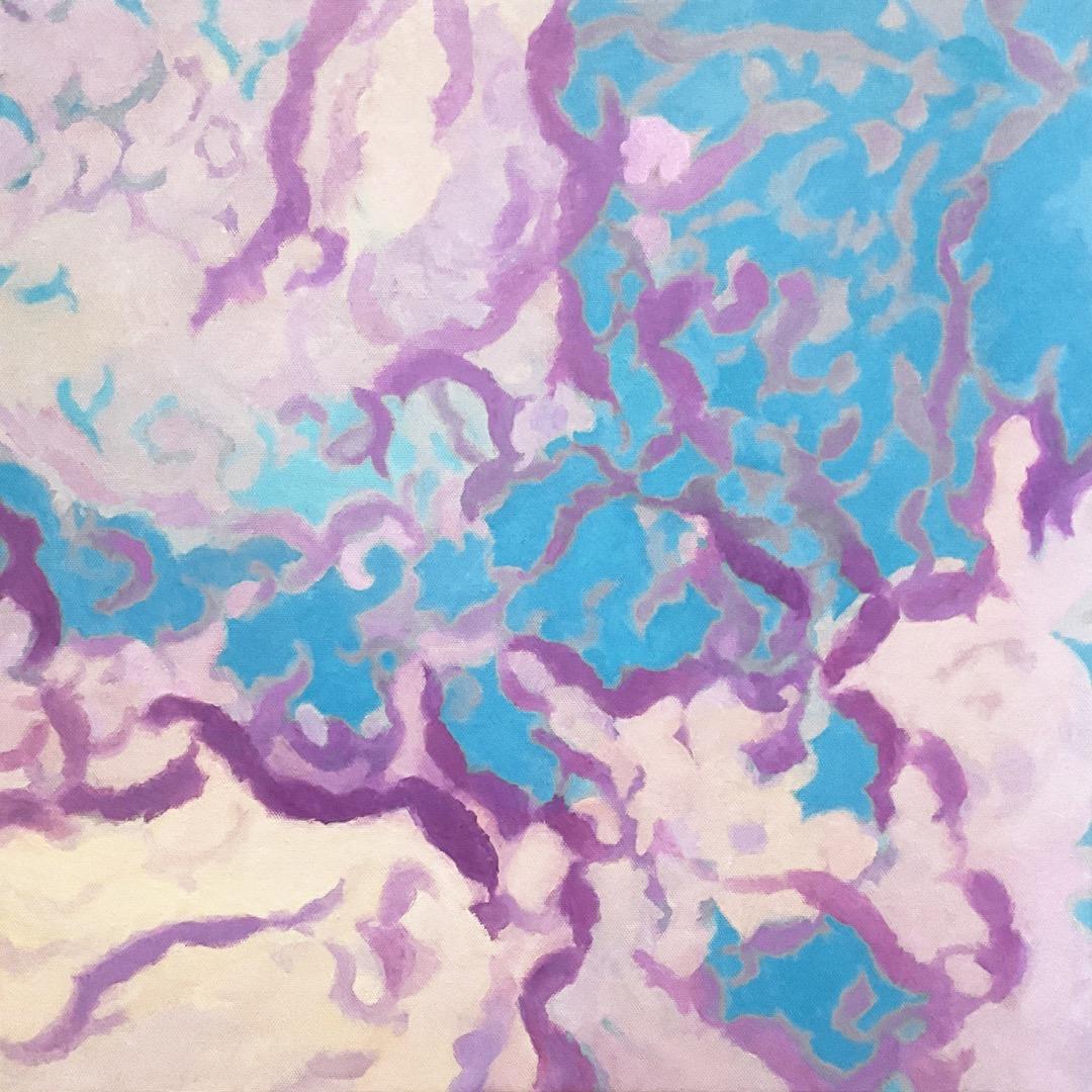 絵画 895 油絵/抽象画風/空・雲/S6号