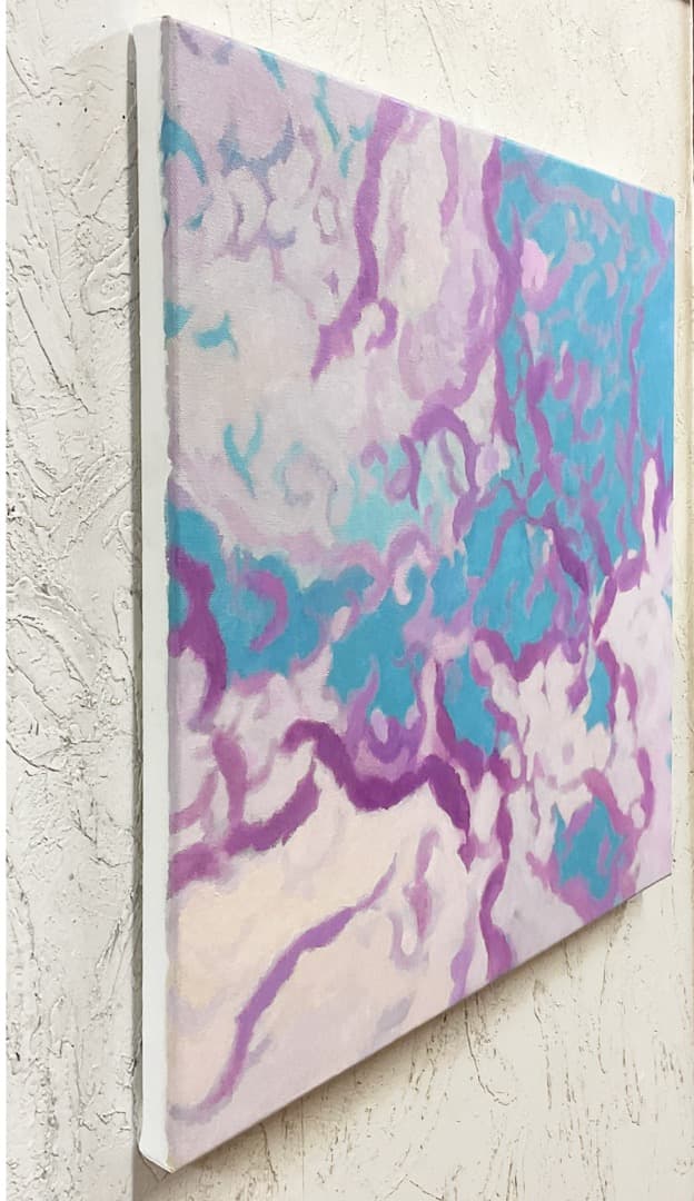 絵画 895 油絵/抽象画風/空・雲/S6号