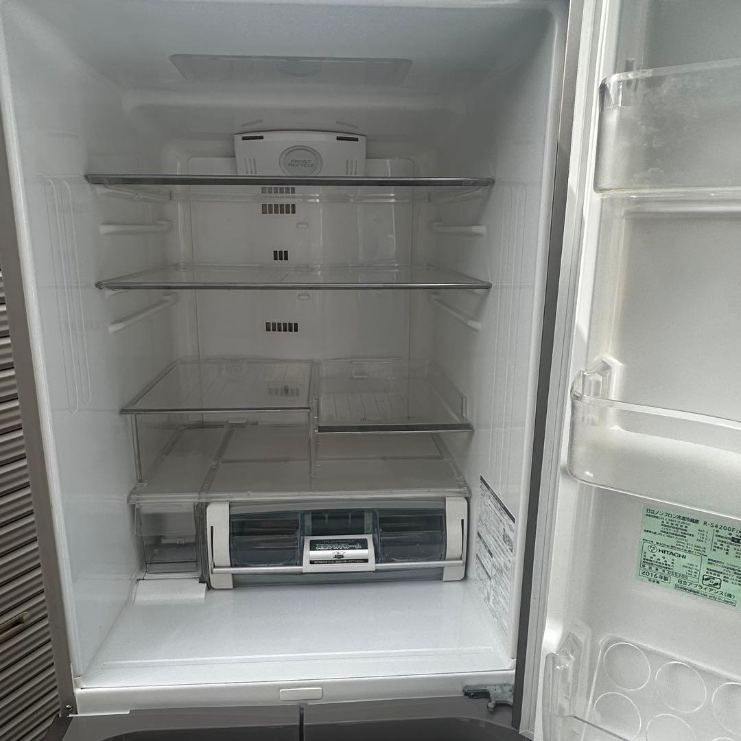 日立 冷蔵庫 R-S4200F(XN) 401L 真空チルド2016年製