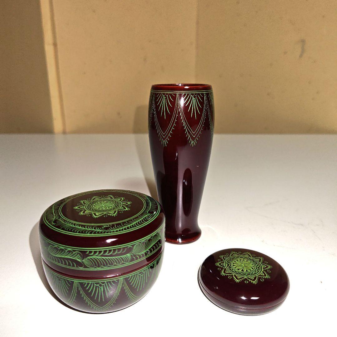 茶道具　きんま彫茶箱