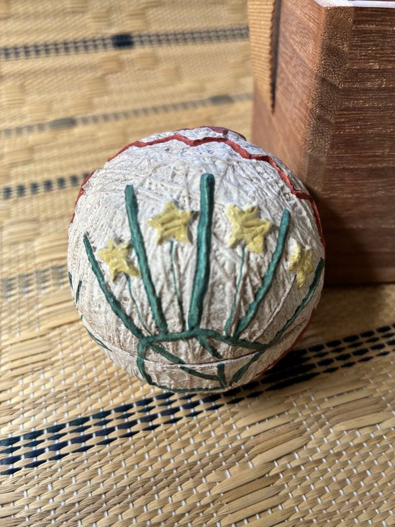 k*a様 相馬御風箱書き木箱入り　信楽焼竜峰窯の小物入れ？