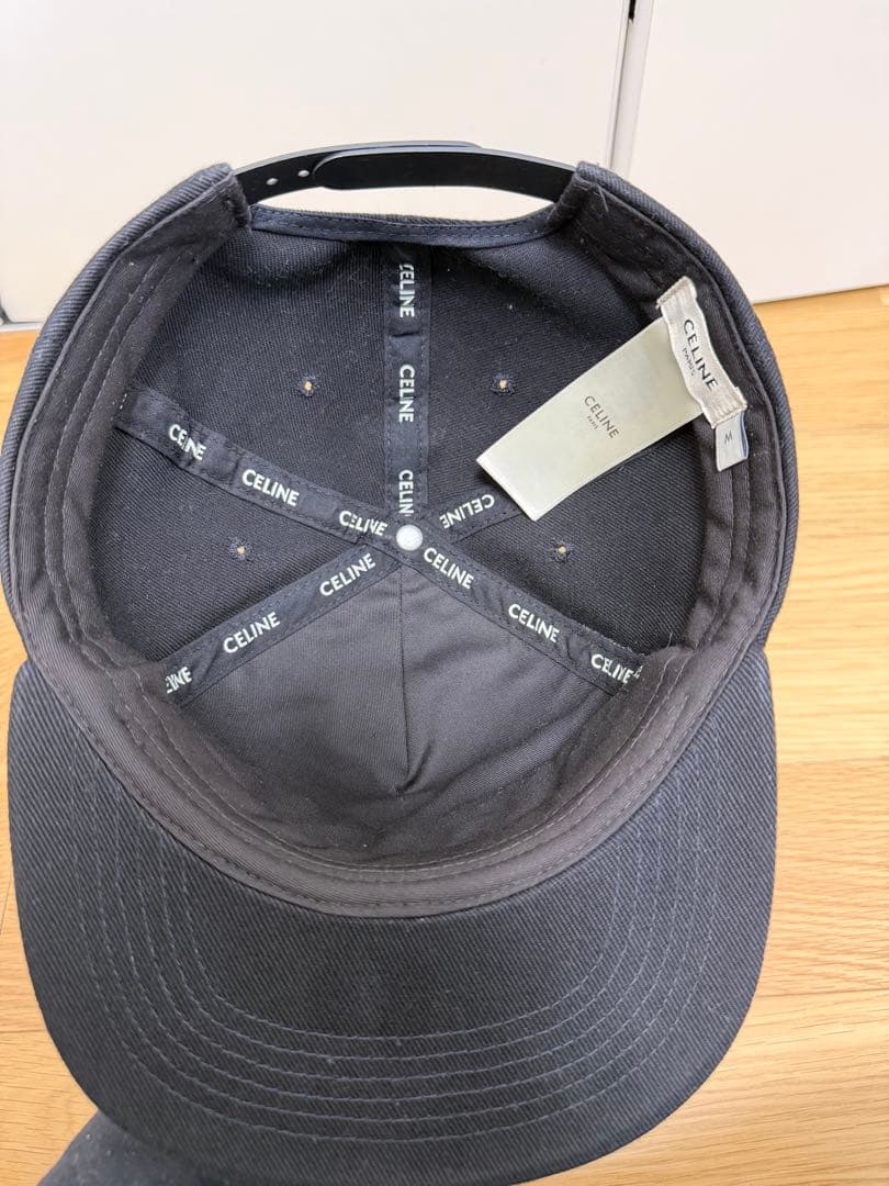CELINE セリーヌ　ブラック　ベースボールキャップ　Mサイズ