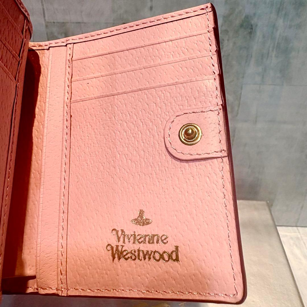 Vivienne Westwood 2つ折り財布 / ピンク/ゴールド金具付き