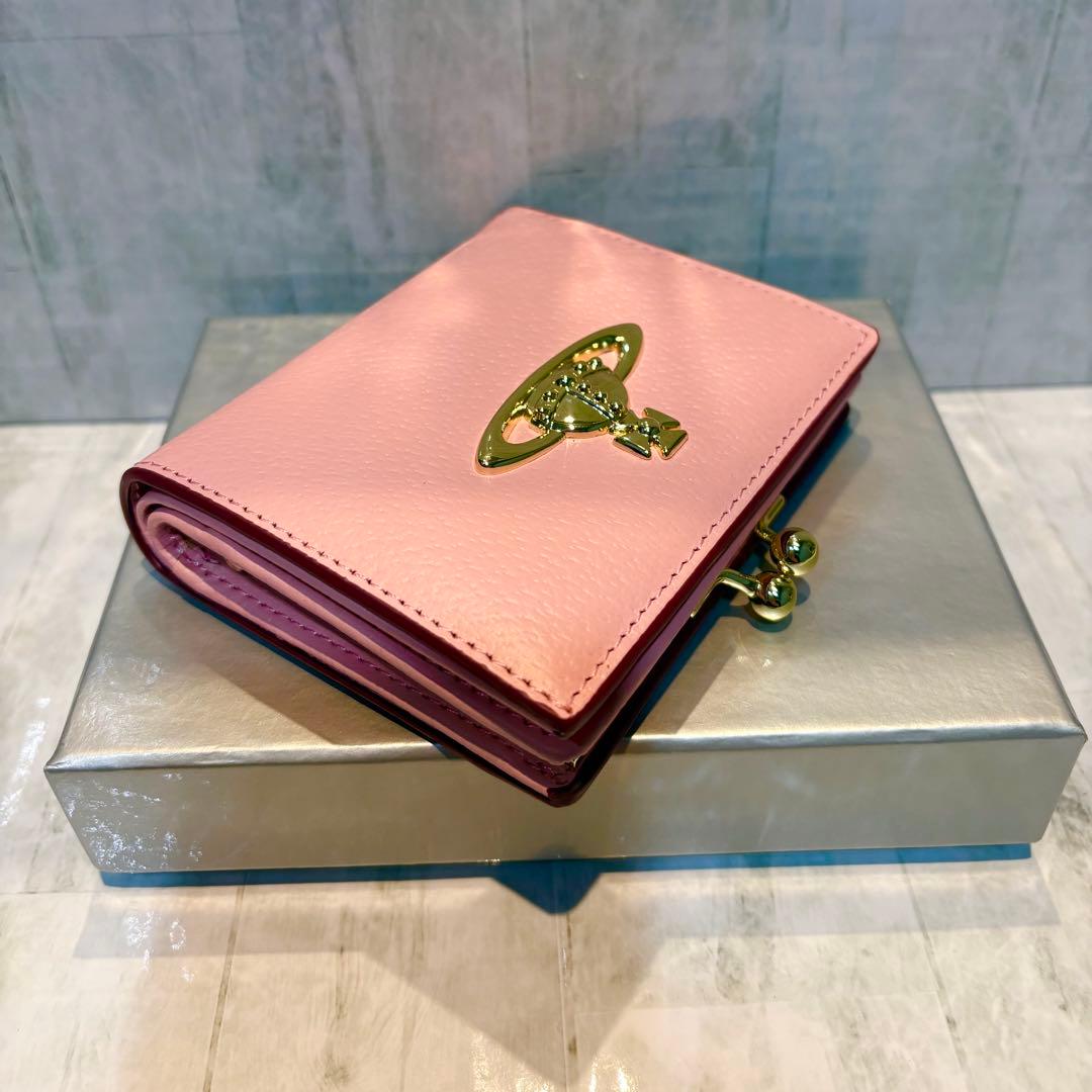 Vivienne Westwood 2つ折り財布 / ピンク/ゴールド金具付き